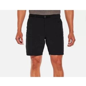 Eddie Bauer Men's XL Ripstop Tech Cargo Short Nylon UPF50+ Black NWT Inseam 7.5"